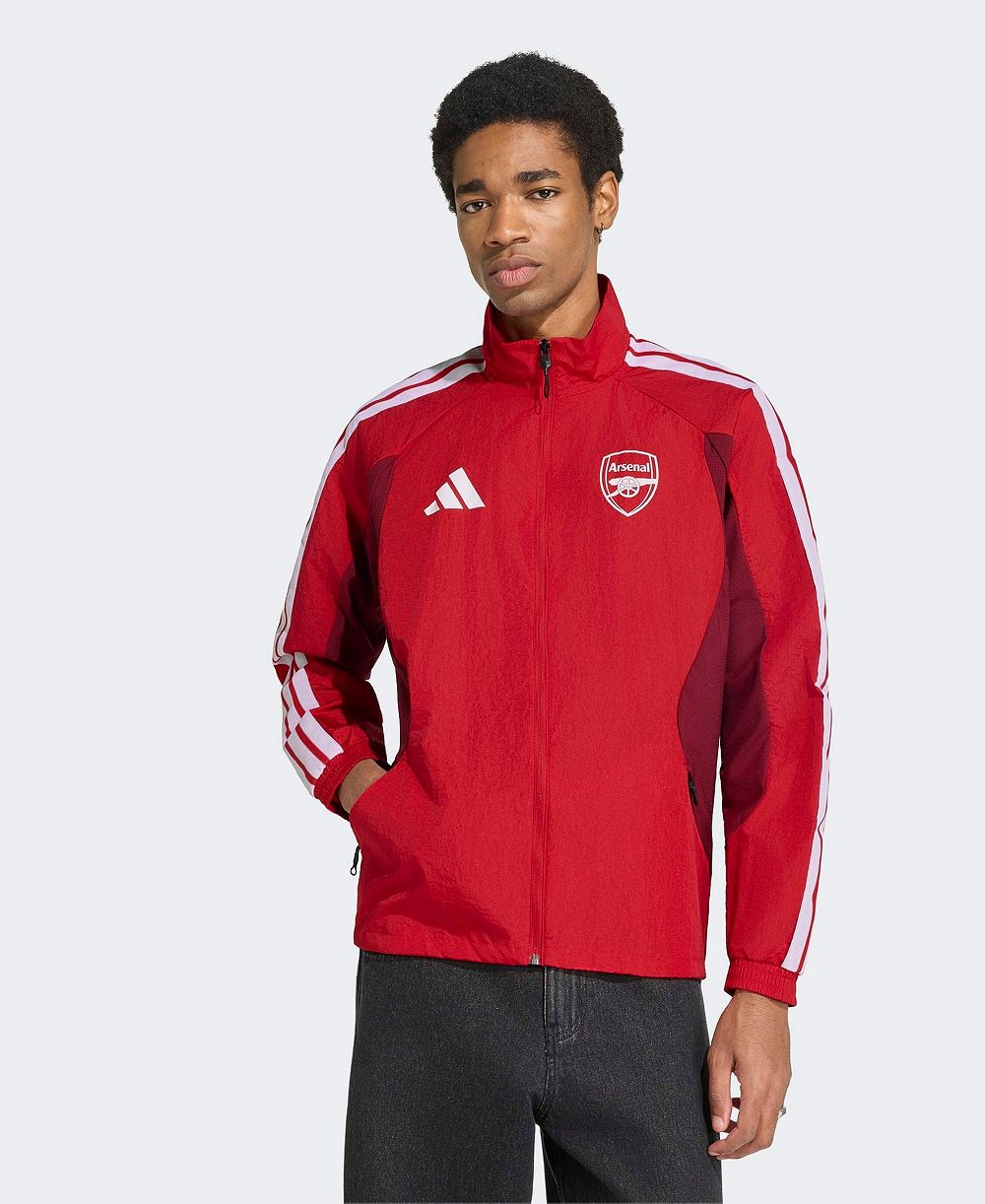 adidas Men's Arsenal FC Full-Zip Anthem Mock Neck Jacket