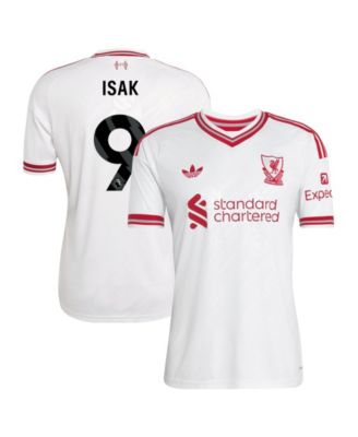 adidas Мужская реплика формы Liverpool 2026/27, выездная, белая, с именем Alexander Isak
