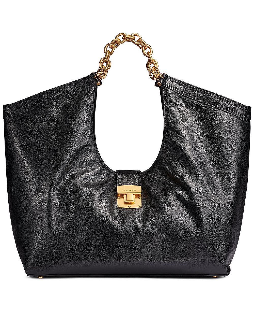 Donna Karan New York Leno Large Leather Tote Handbag