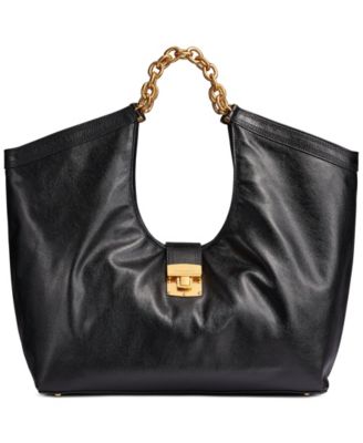 Donna Karan New York Leno Large Leather Tote Handbag