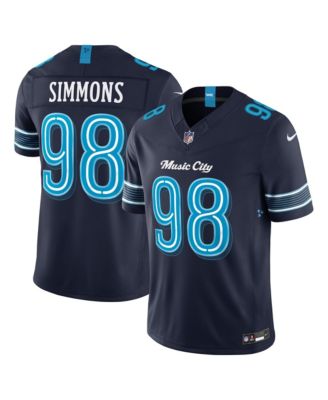 Nike Men's Jeffery Simmons College Navy Tennessee Titans 2026 Rivalries Collection Vapor F.U.S.E Stitched Limited Jersey