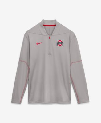 Nike Men's Gray Ohio State Buckeyes 2026 Sideline Midweight Half-Zip Dri-FIT Pullover
