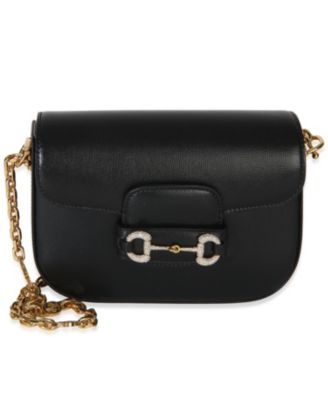 Б/у сумка Gucci Azalea Mini Crystal Horsebit 1955 из телячьей кожи с кристаллами