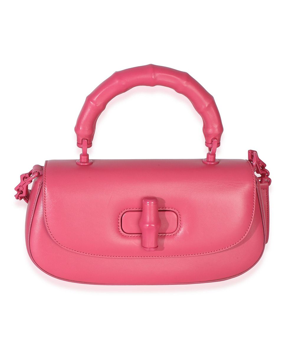 Pre-Owned Gucci средняя сумка Bamboo Diva из розовой телячьей кожи