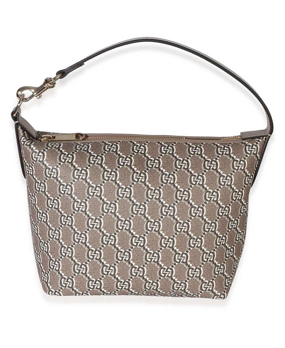 Pre-Owned Gucci Taupe GG Shadow Monogram Canvas Super Mini Ophidia Hobo
