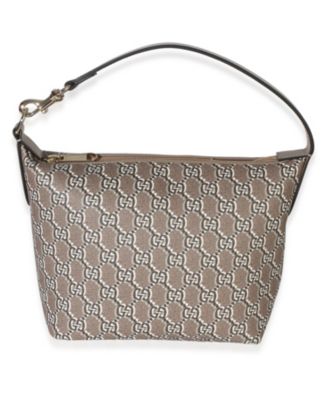 Сумка-хобо Gucci Super Mini Ophidia из канваса с монограммой GG Shadow, цвет тауп