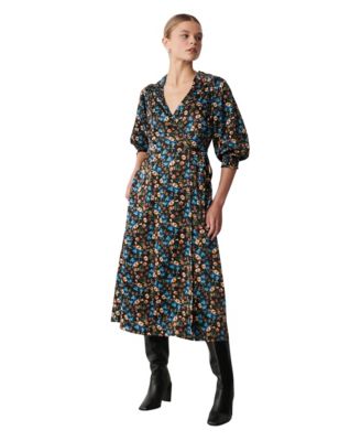 Женское миди-платье Finery London Kiera с цветочным принтом и коротким рукавом
