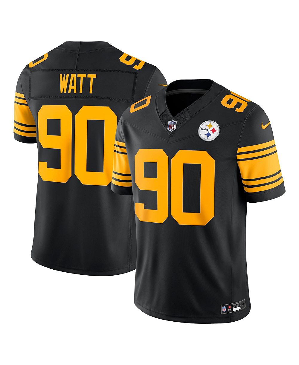 Nike Men's T.J. Watt Black Pittsburgh Steelers Alternate Vapor F.U.S.E. Stitched Limited Jersey