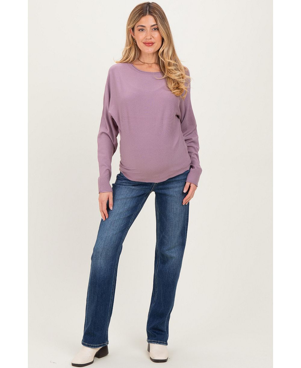 Pinkblush Maternity High-Rise Dark Wash Straight-Leg Jeans