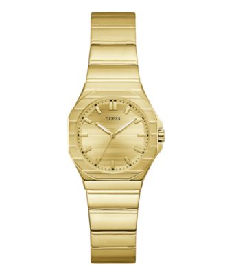 GUESS Women's Quartz Gold-Tone Stainless Steel Watch 30mm