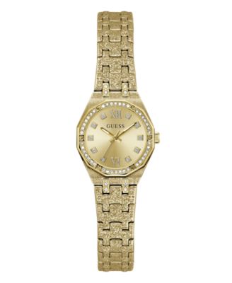 GUESS Women's Quartz Gold-Tone Stainless Steel Watch 25mm