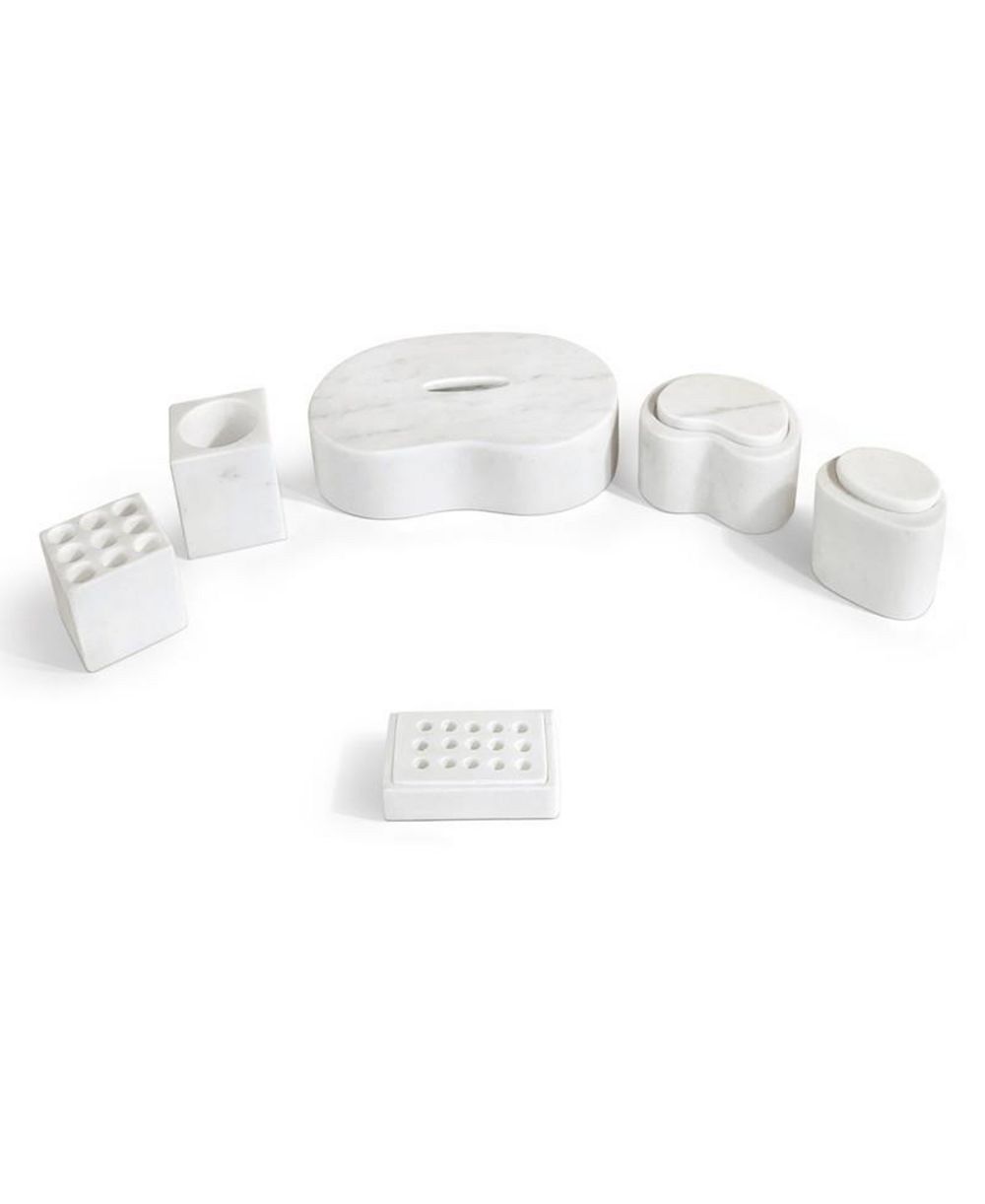 CASAINC 6-piece Marble Bathroom Vanity Set Accessories Set