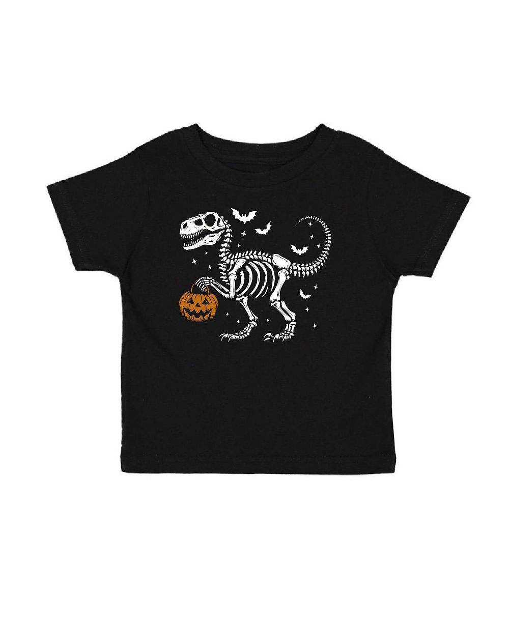 Sweet Wink Toddler Boys 2T 4 T Dinosaur Skeleton Halloween Short Sleeve T-Shirt