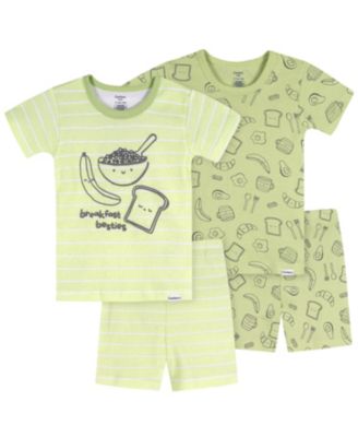 Gerber Toddler Toddler( 12M-5T ) Neutral 4-Piece Cotton Pajama s