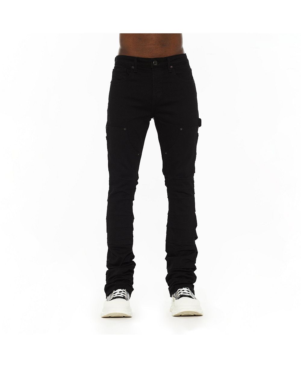Hvman Chosen To Prevail x Cult Men's Mars Loose-Fit Bootcut Cargo Denim Jeans