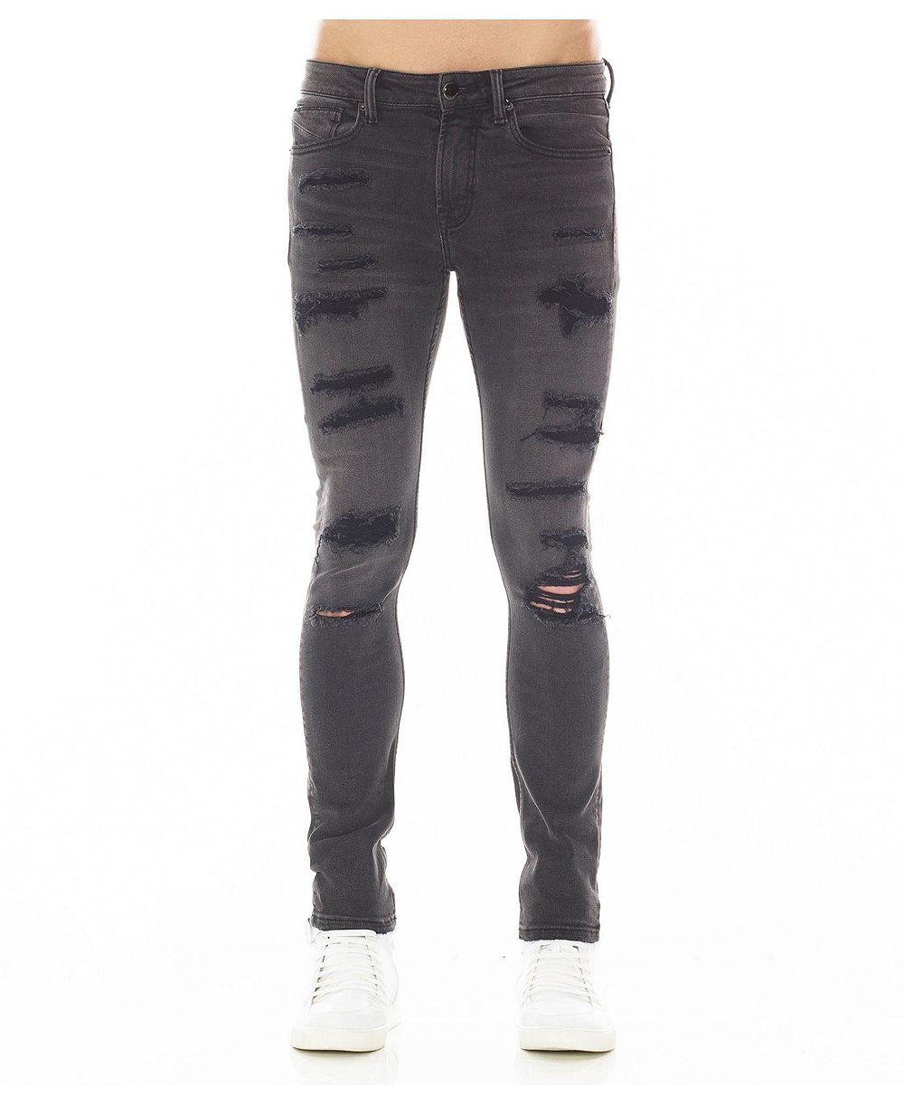 Hvman Chosen To Prevail x Cult Men's Strat Super-Skinny Distressed Low Rise Jeans