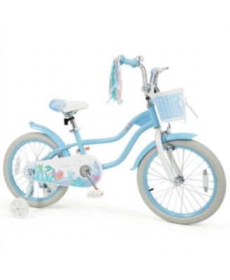 SUGIFT 18 Inch Princess Of The Sea Kids' Bike With Adjustable Saddle And Removable Training Wheels, Ages 4-8
