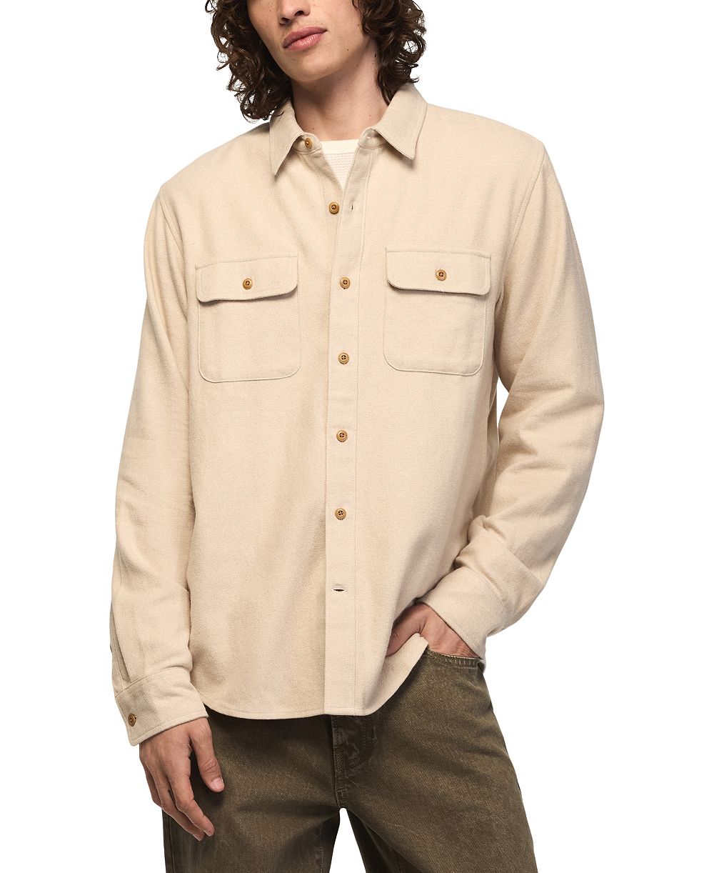 Мужская рубашка Lucky Brand Cloud Soft Humboldt из фланели с длинным рукавом и отложным воротником