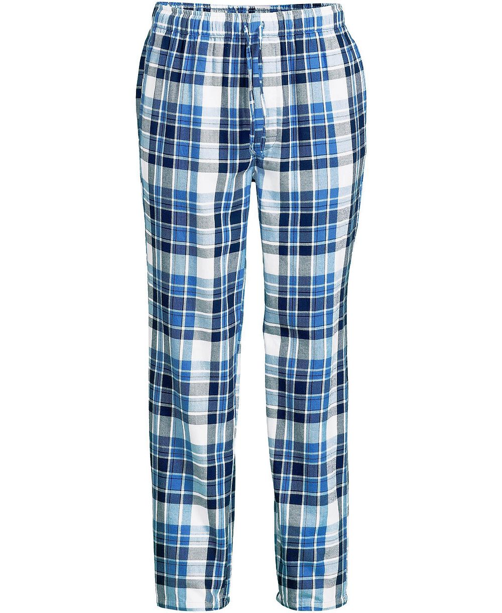 Lands' End Men's Big & Tall Plaid Relaxed-Fit Flannel Pajama Pants