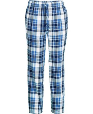 Lands' End Men's Big & Tall Plaid Relaxed-Fit Flannel Pajama Pants