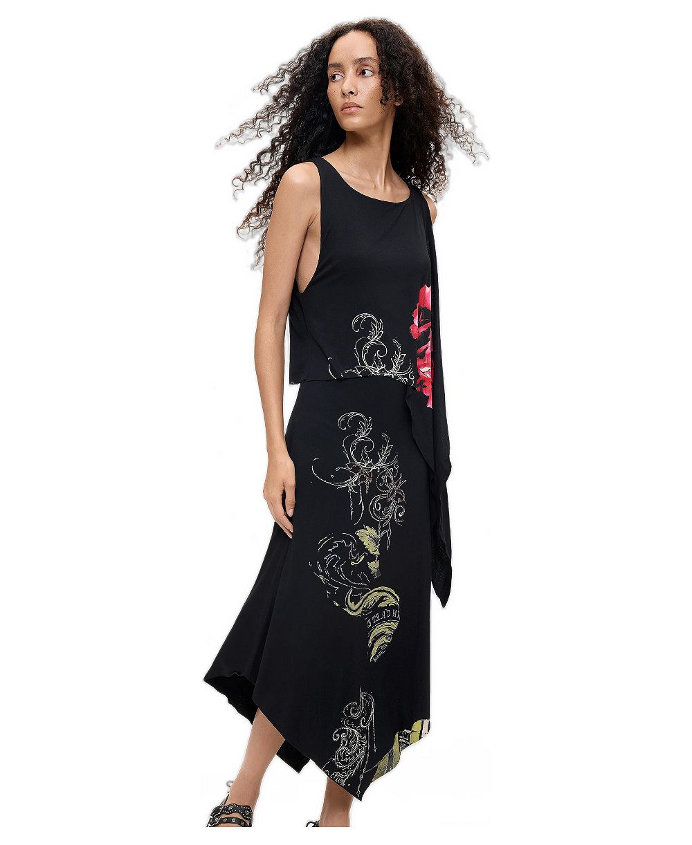 Desigual женское асимметричное платье миди
