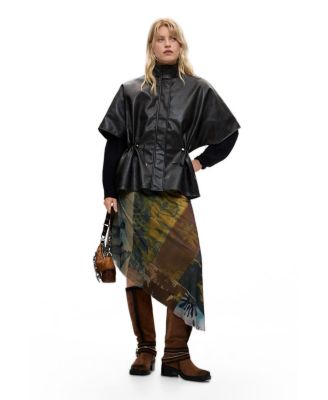 Desigual Women's Poncho Leather Effect