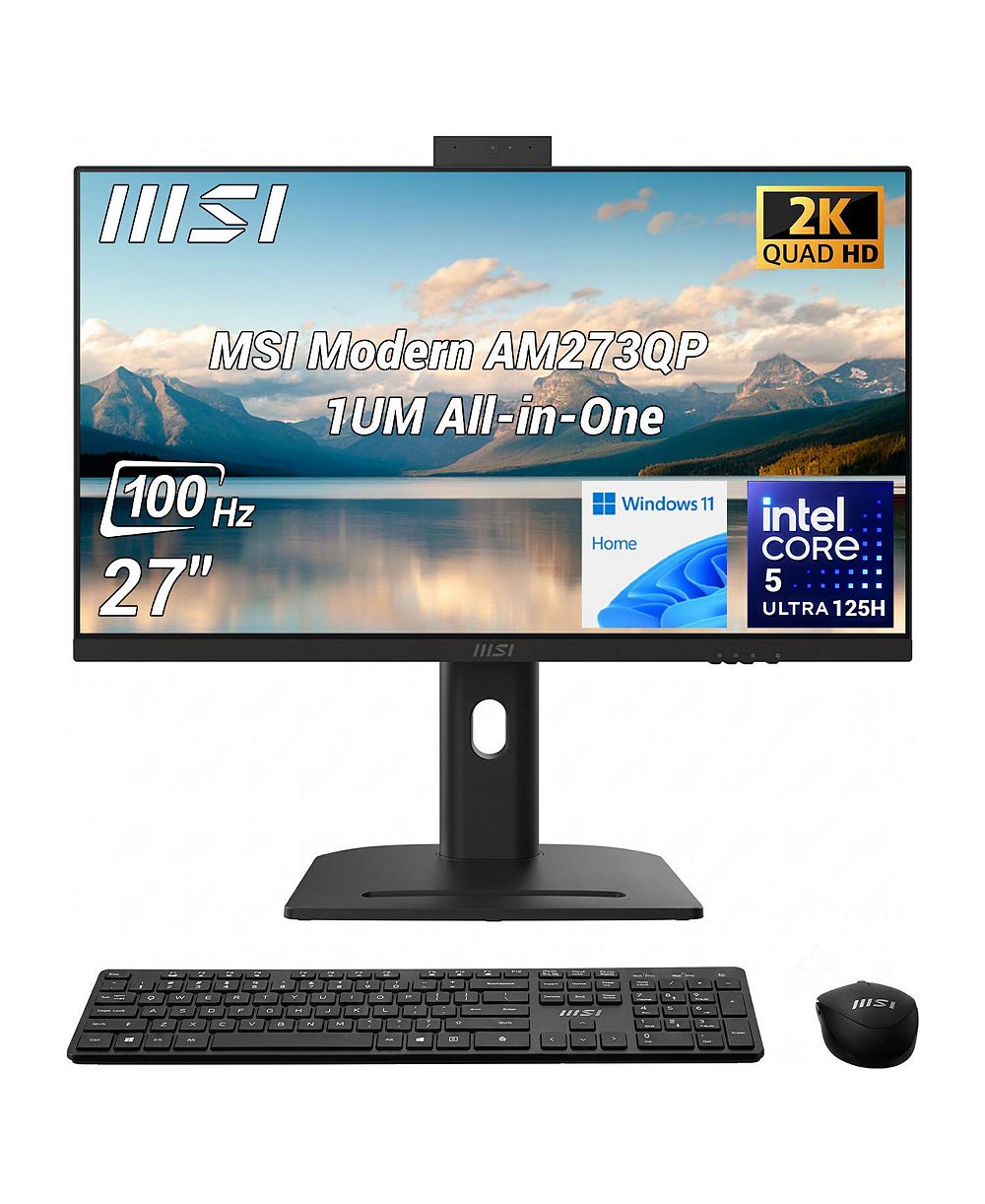 MSI Modern AM273QP AI 1UM 27" моноблок с Intel Core Ultra 5, 32 ГБ DDR5, 1 ТБ SSD