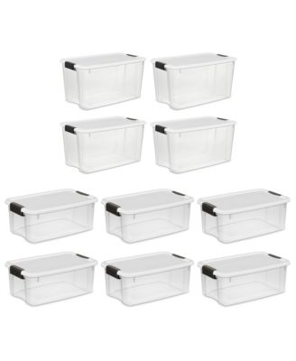 Sterilite 4 Sets of 70 Quart Latch Lid Tote and 6 Sets of 18 Quart Latch Lid Tote