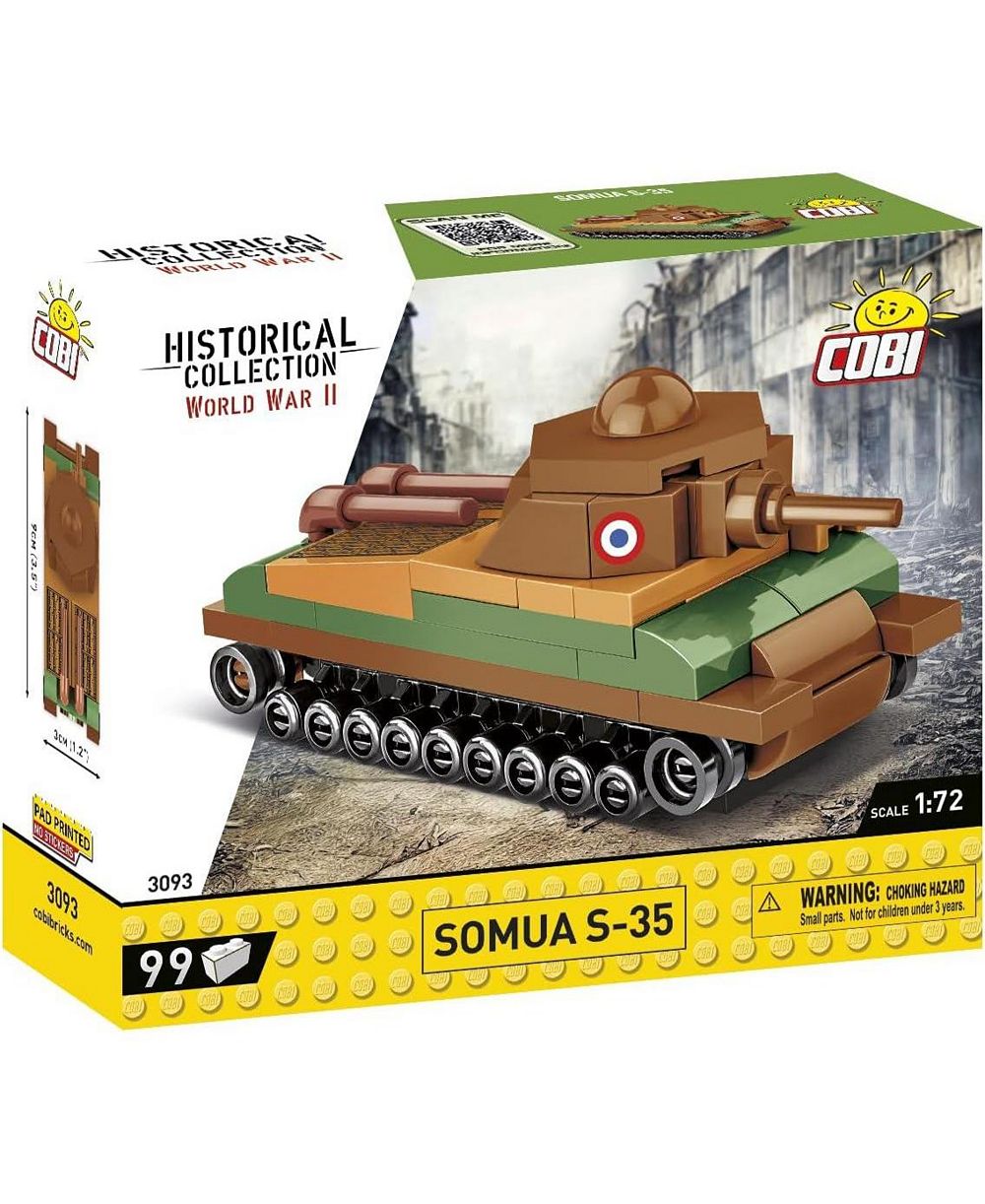 COBI набор для строительства WWII Somua S-35, масштаб 1:72, 99 деталей, возраст 6+