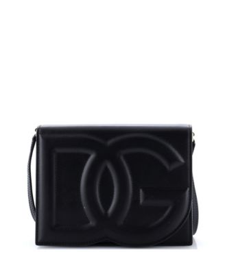 Б/у сумка на плечо с клапаном DG Logo из кожи, маленький размер, Dolce & Gabbana