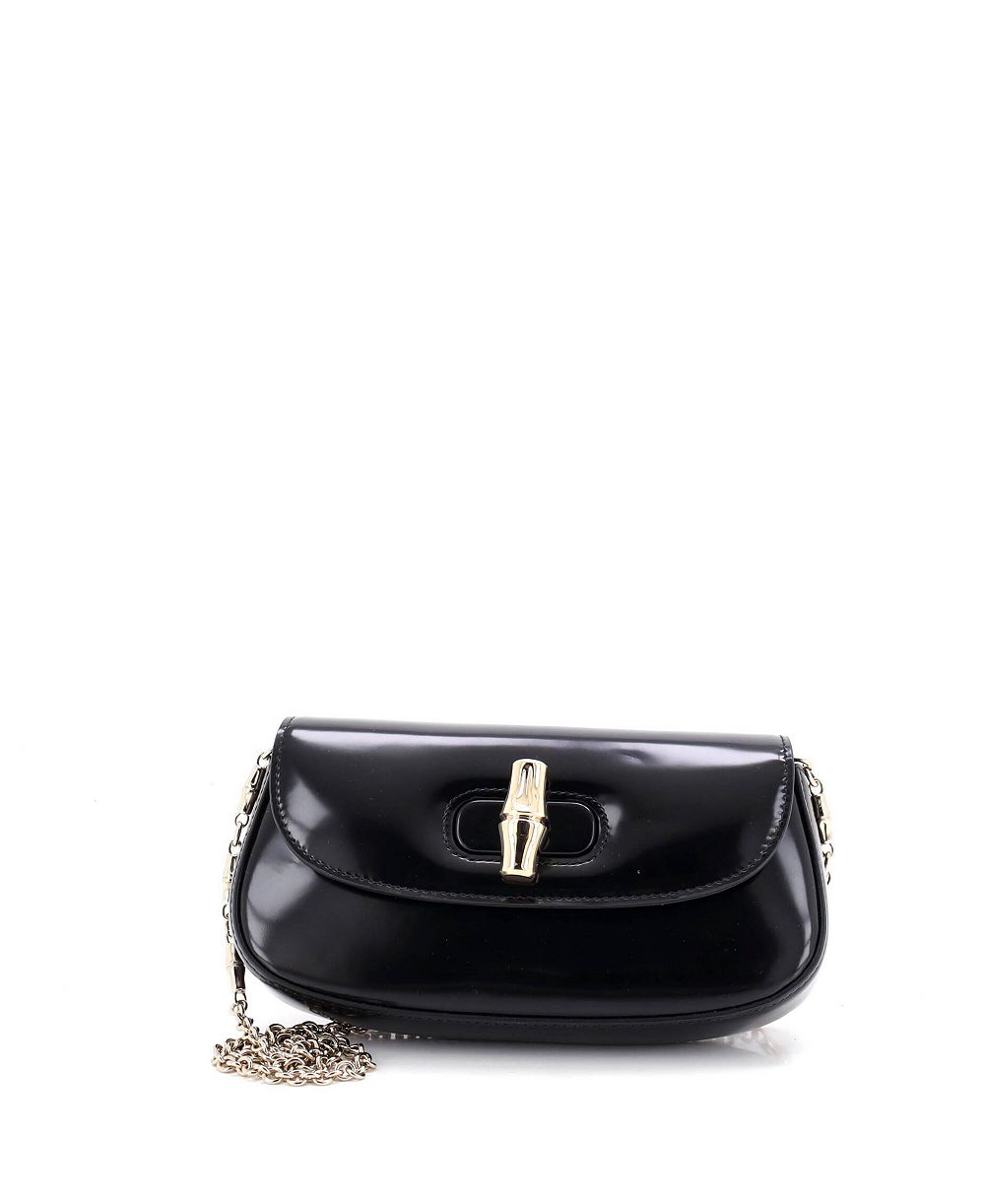 Pre-Owned Gucci маленькая кожаная клатч-сумка с цепочкой Bamboo Night
