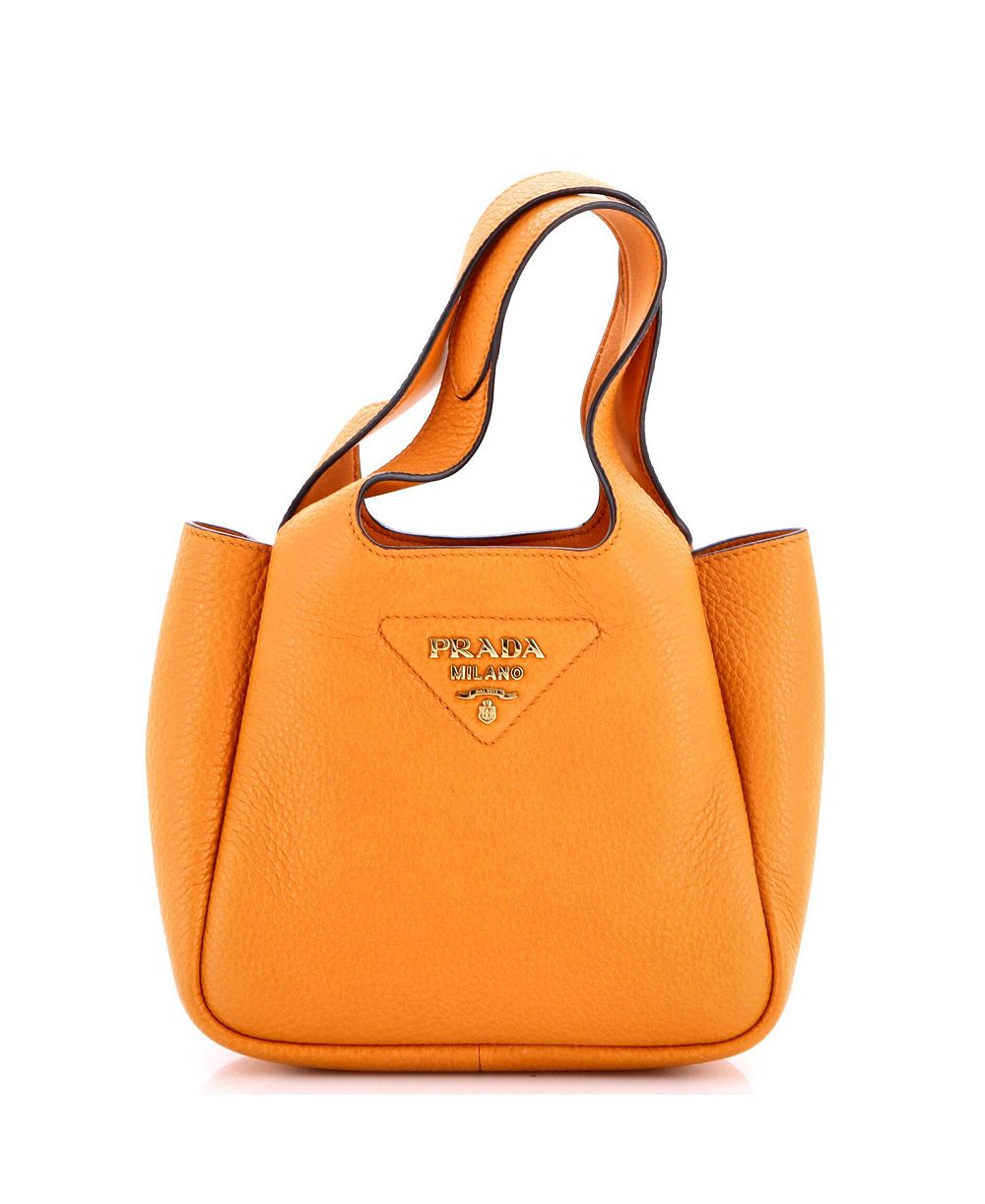Pre-Owned Prada мини-сумка Flou Dynamique Open Tote, кожа Vitello Daino