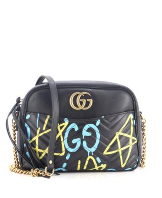 Pre-Owned Gucci Средняя сумка через плечо GG Marmont GucciGhost Matelasse из кожи