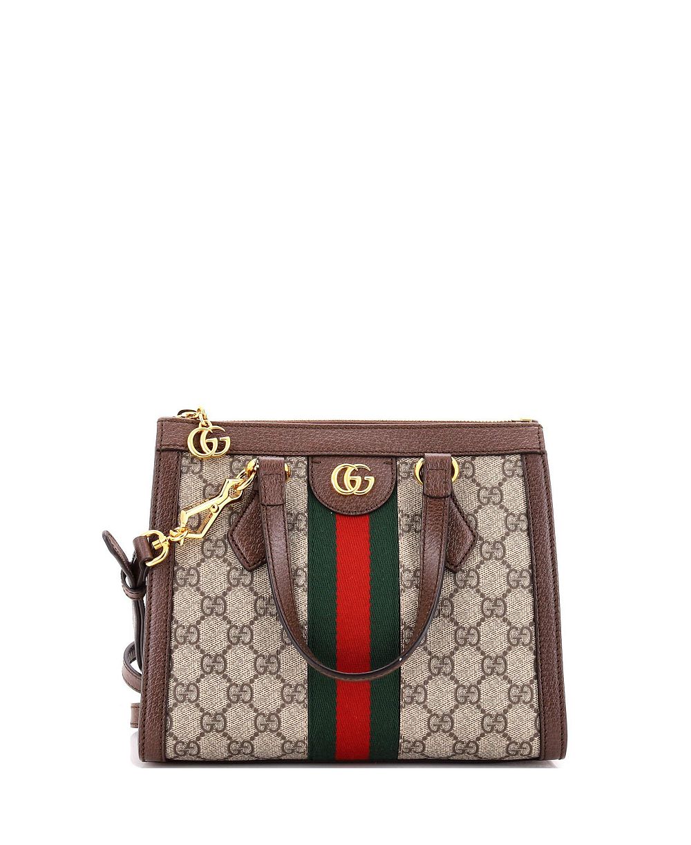 Pre-Owned Gucci маленькая сумка-тоут Ophidia с верхней ручкой из лакированной ткани GG