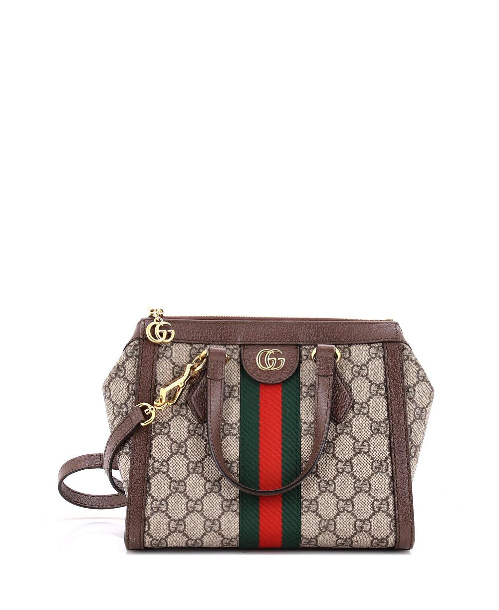 Pre-Owned Gucci маленькая сумка-тоут с верхней ручкой Ophidia из ткани GG coated canvas