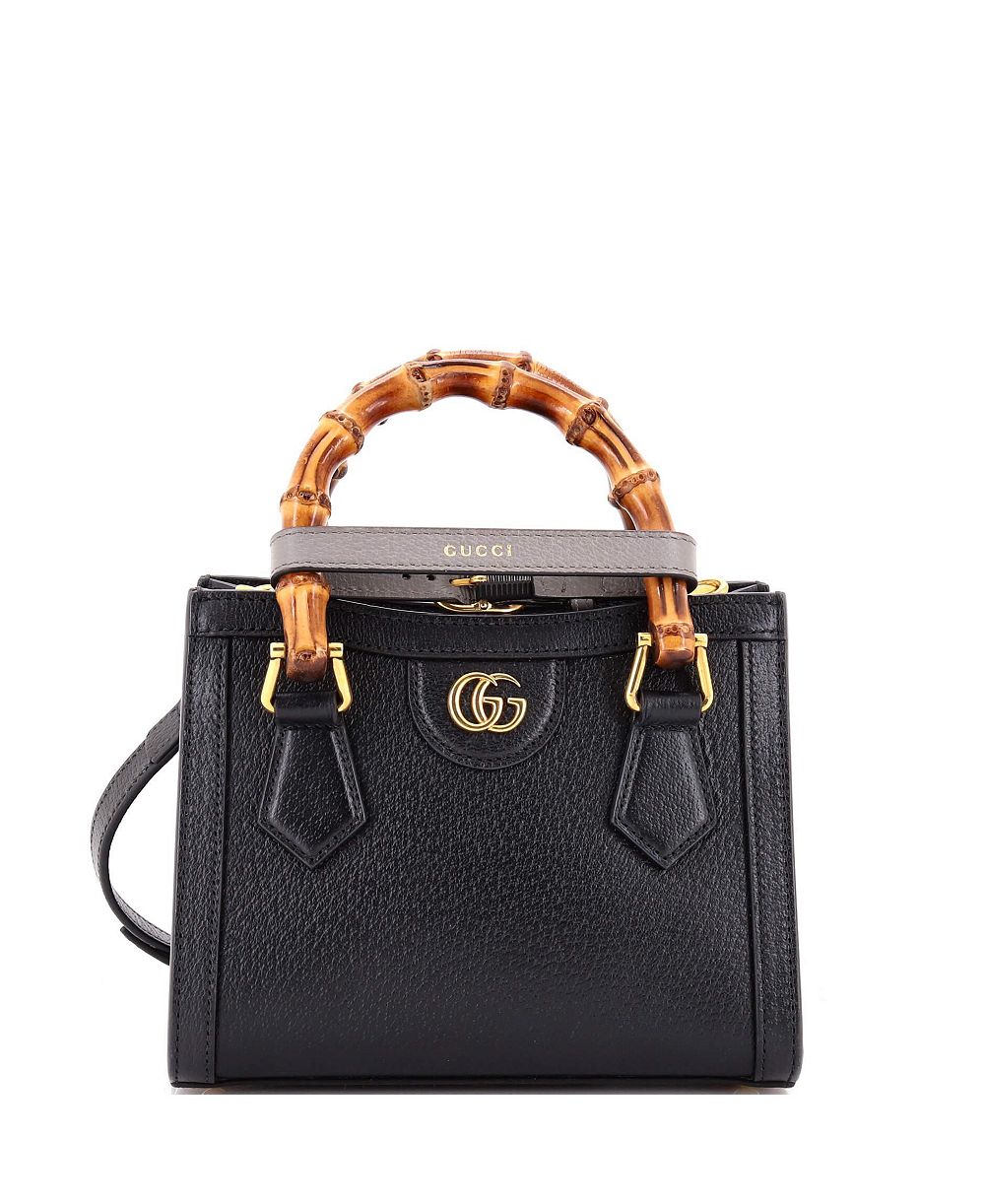 Pre-Owned Gucci Mini Diana NM Bamboo Handle Tote Leather