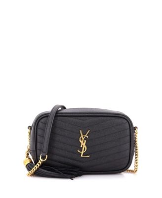 Pre-Owned Saint Laurent мини-сумка Mini Lou Camera Bag из стёганой кожи с ромбовидным узором