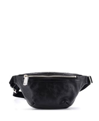 Pre-Owned Gucci маленькая поясная сумка GG с тиснением и перфорацией, кожаная