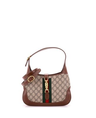 Pre-Owned Gucci маленькая сумка-хобо Jackie 1961 из лакированной ткани GG
