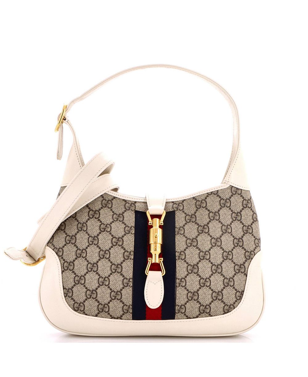 Pre-Owned Gucci сумка-хобо Small Jackie 1961 из лакированного канваса с принтом GG