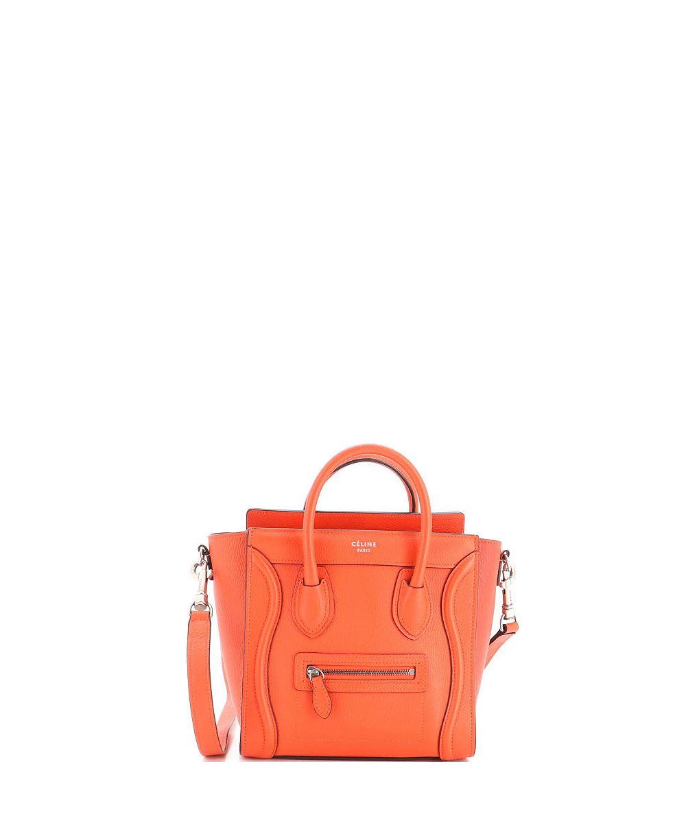 Б/у маленькая сумка Nano Luggage из зернистой кожи Celine