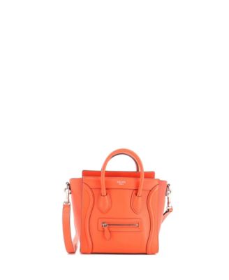 Б/у маленькая сумка Nano Luggage из зернистой кожи Celine