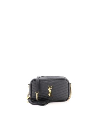 Pre-Owned Saint Laurent маленькая сумка-фотоаппарат Lou из стеганой кожи с косым узором