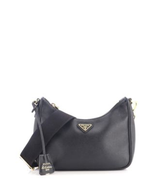 Б/у маленькая сумка через плечо Re-Edition 2005 из кожи Saffiano Prada