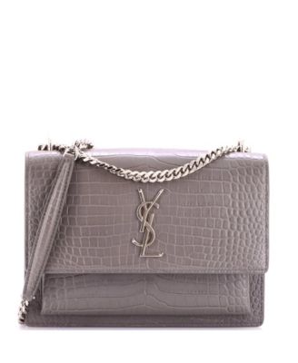 Б/у средняя сумка Saint Laurent Sunset Crossbody из тисненой кожи
