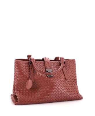 Pre-Owned Bottega Veneta средняя сумка Roma Intrecciato Nappa