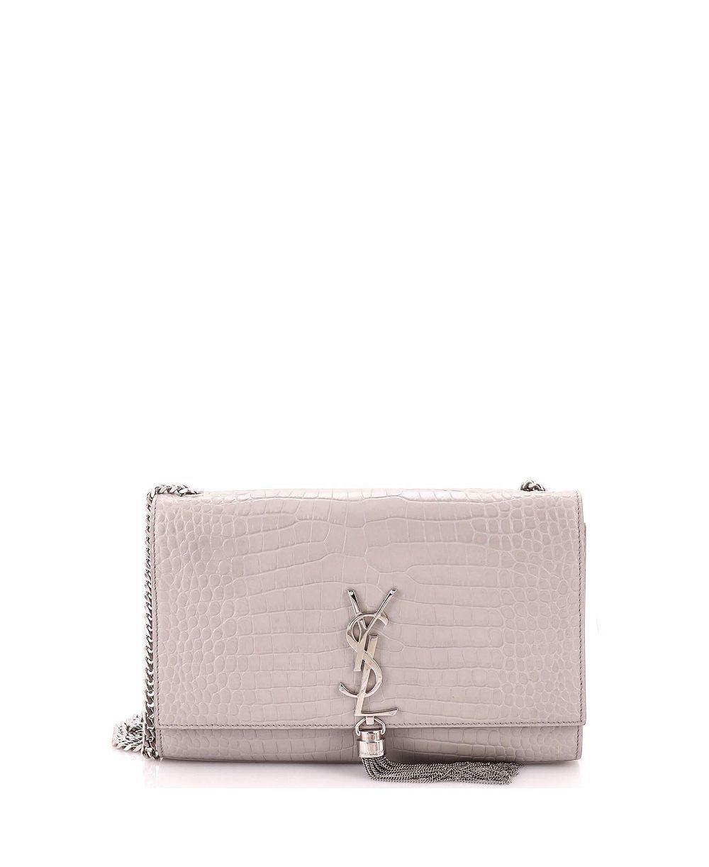 Б/у сумка Saint Laurent Medium Classic Monogram Tassel Crossbody из тисненой кожи