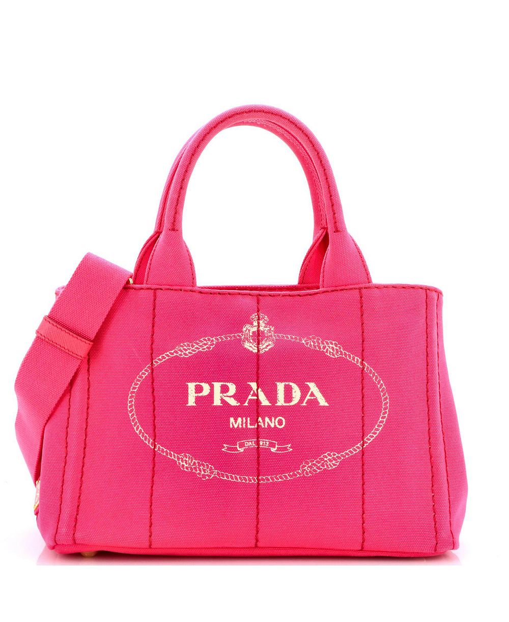 Pre-Owned Prada маленькая сумка-тоут Canapa из ткани, трансформируемая