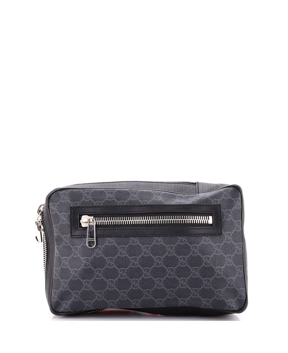 Б/у маленькая сумка Gucci Small Soft Zip Sling из лакированной ткани GG