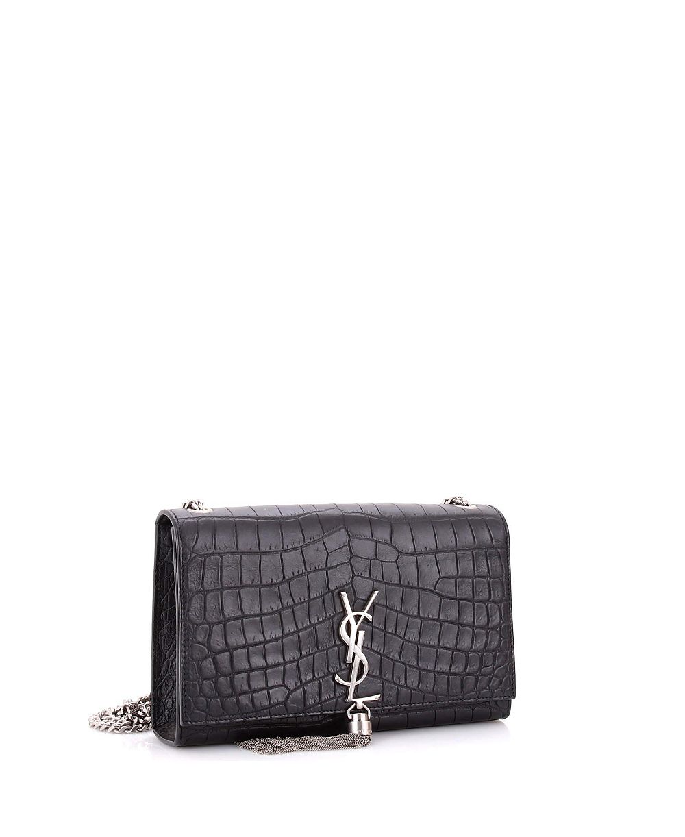 Pre-Owned Saint Laurent средняя сумка Classic Monogram Tassel Crossbody из тисненой кожи